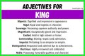 What words describe a king?
